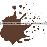 Mud Chocolate Splatter Design Element Spilling Drip Dripping Melt Melting Drop Dropping Color Liquid Poop Clipart SVG