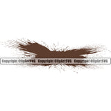 Chocolate Color Mud Splatter Design Element Poop Wet Liquid Splash Splashing Drip Dripping Melt Melting Drop Dropping Spilling Vector Clipart SVG