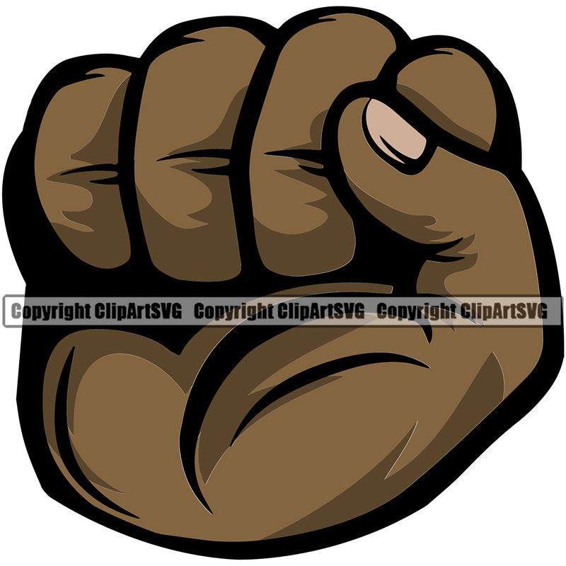 Hand Black African American Fist Design Element Fist Finger Gesture Position Hold Holding Grab Grabbing Object Cartoon Character Mascot Creation Create Art Artwork Creator Business Company Logo Clipart SVG