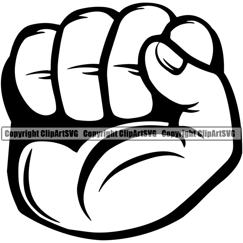 Hand Fist Design Element Fist Finger Gesture Position Hold Holding Grab Grabbing Object Cartoon Character Mascot Creation Create Art Artwork Creator Business Company Logo Clipart SVG