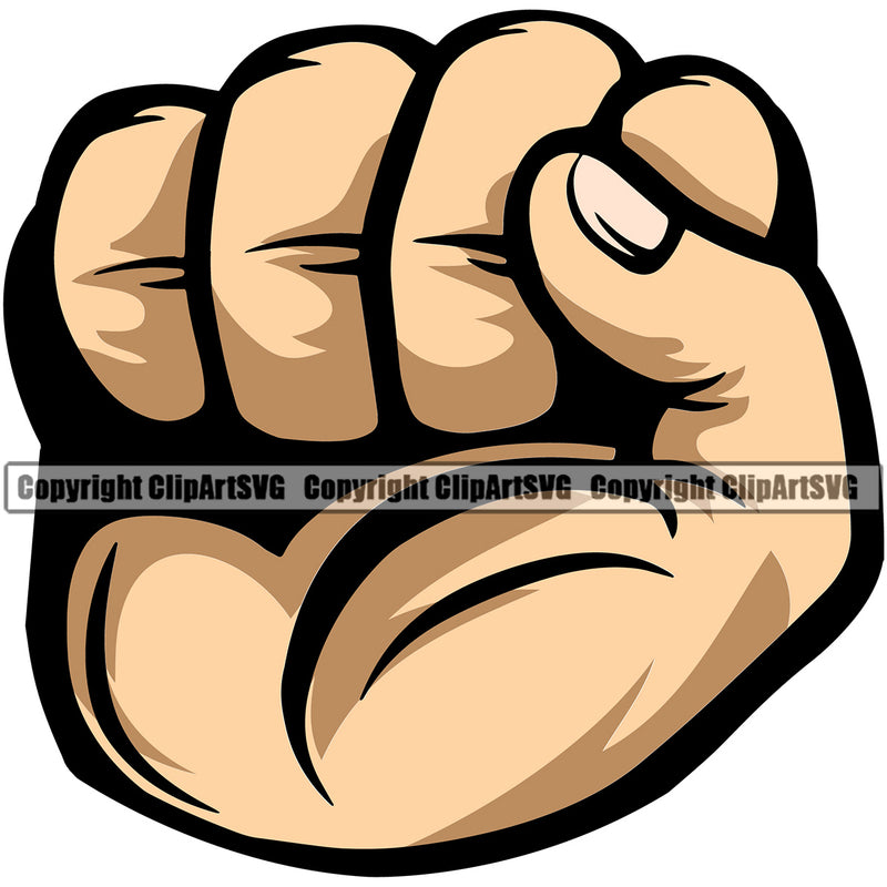 Hand White Caucasian Fist Design Element Fist Finger Gesture Position Hold Holding Grab Grabbing Object Cartoon Character Mascot Creation Create Art Artwork Creator Business Company Logo Clipart SVG