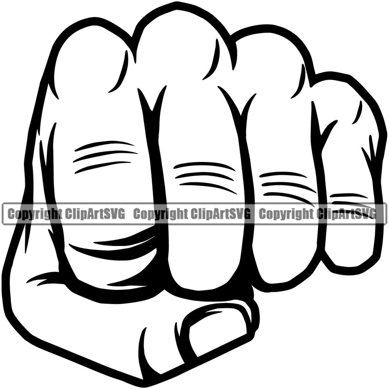 Hand Fist Design Element Fist Finger Gesture Position Hold Grab Grabbing Object Character Mascot Creation Create Art Artwork Creator Business Company Logo Clipart SVG