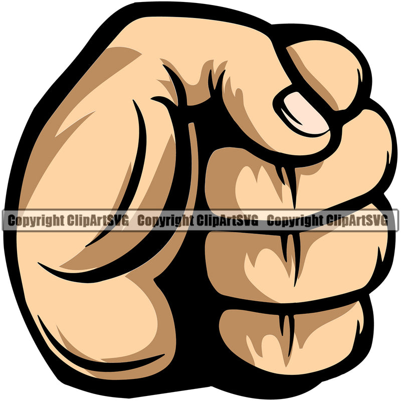 Hand Fist Grab White Caucasian Design Element Fist Finger Gesture Position Hold Holding Grab Grabbing Object Cartoon Character Mascot Creation Create Art Artwork Creator Business Company Logo Clipart SVG