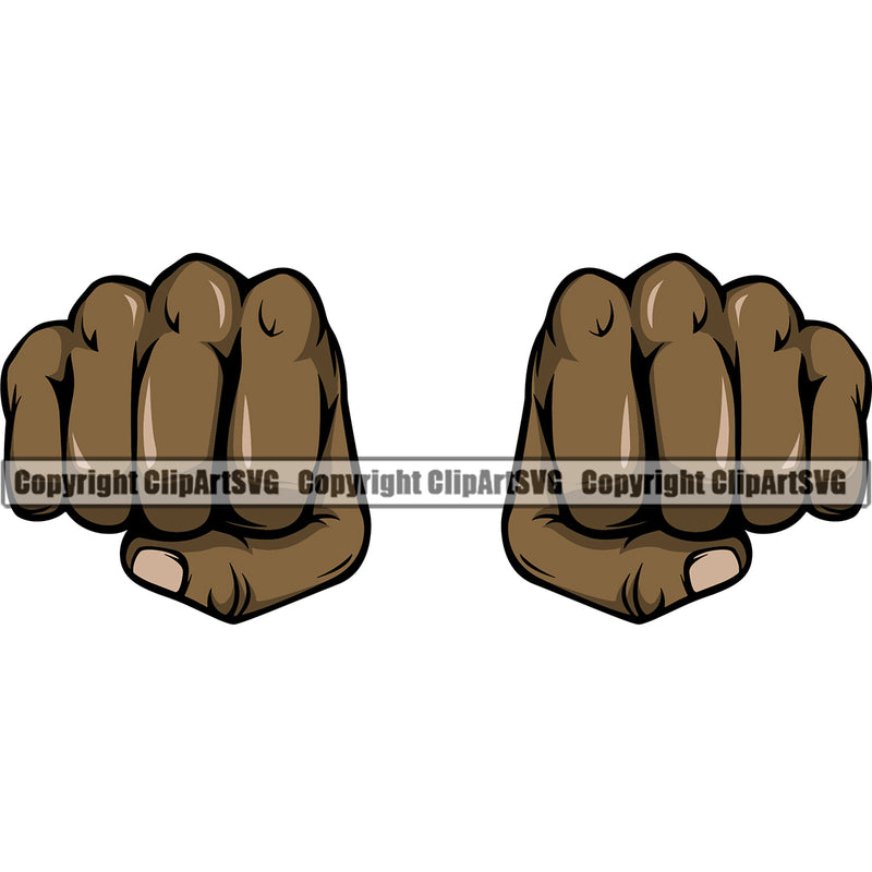Hand Fist Punch Black African American Design Element Fist Finger Gesture Position Hold Holding Grab Grabbing Object Cartoon Character Mascot Creation Create Art Artwork Creator Business Company Logo Clipart SVG