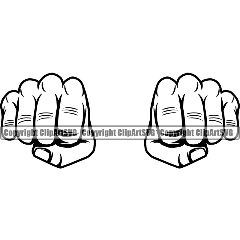 Hand Fist Punch Design Element Finger Gesture Position Hold Grab Grabbing Cartoon Character Mascot Creation Create Art Artwork Creator Business Company Logo Clipart SVG