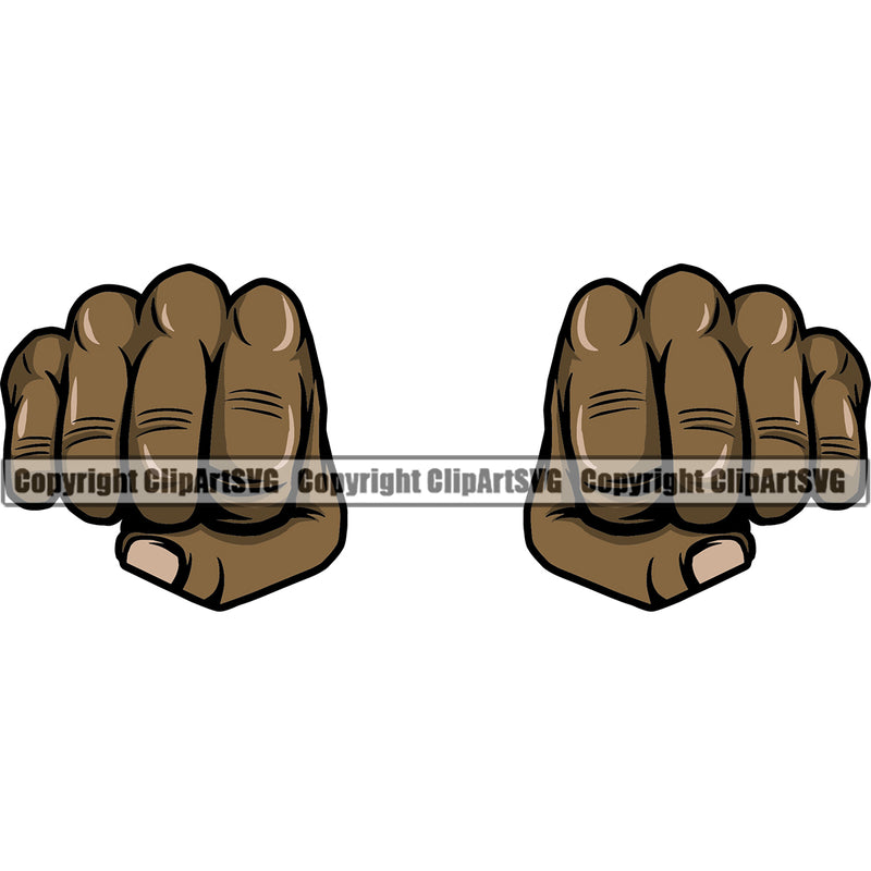 Hand Fist Punch Black African American Design Element Fist Finger Gesture Position Hold Holding Grab Grabbing Object Cartoon Character Mascot Creation Create Art Artwork Creator Business Company Logo Clipart SVG