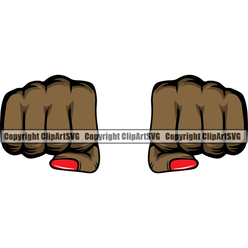 Hand Woman Fist Punch Black African American Design Element Fist Finger Gesture Position Hold Holding Grab Grabbing Object Cartoon Character Mascot Creation Create Art Artwork Creator Business Company Logo Clipart SVG