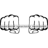 Hand Fist Punch Woman Design Element Fist Finger Gesture Position Hold Holding Grab Grabbing Object Cartoon Character Mascot Creation Create Art Artwork Creator Business Company Logo Clipart SVG