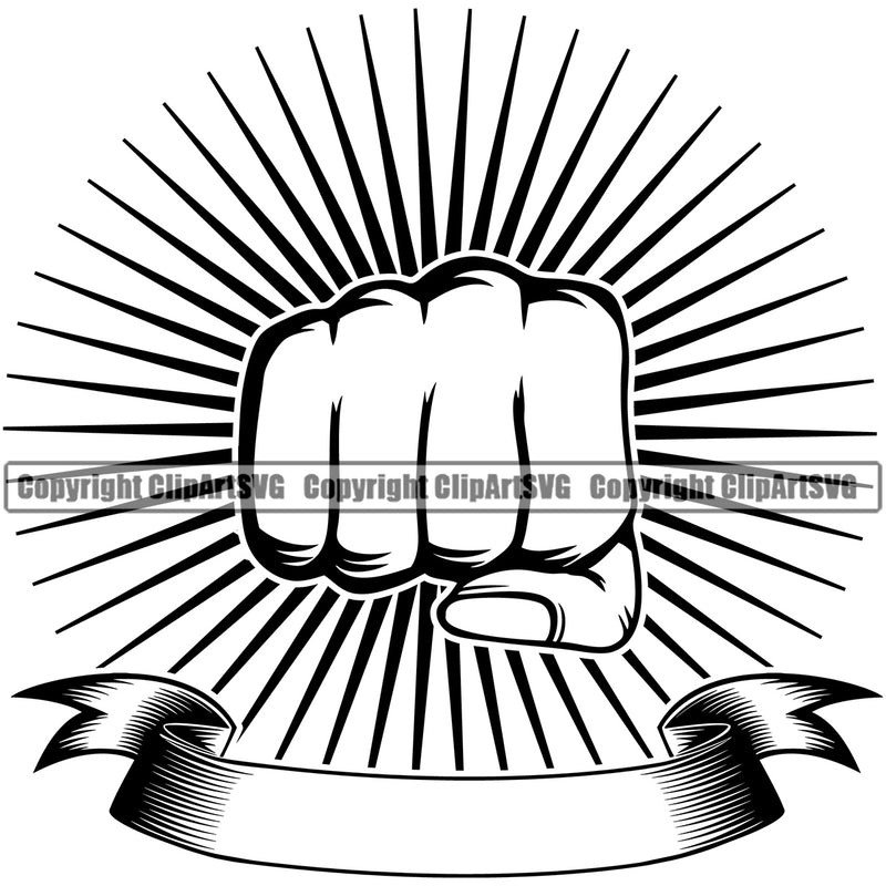 Hand Fist Punch Woman Sun Rib Design Element Human Finger Gesture Position Hold Holding Grab Grabbing Object Cartoon Character Mascot Creation Create Art Artwork Creator Business Company Logo Clipart SVG
