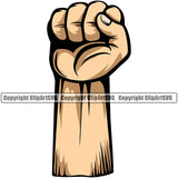 Hand Fist UP White Caucasian Design Element Finger Gesture Position Hold Holding Grab Grabbing Object Cartoon Character Mascot Creation Create Art Artwork Creator Business Company Logo Clipart SVG