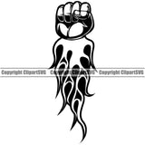 Hand Fist Fire Design Element Finger Gesture Position Hold Grab Grabbing Object Cartoon Character Mascot Creation Create Art Artwork Creator Business Company Logo Clipart SVG