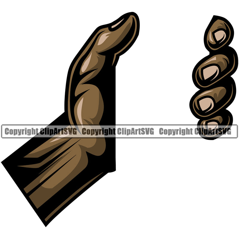 Hand Grab Black African American Design Element Finger Gesture Position Hold Holding Grab Grabbing Object Cartoon Character Mascot Creation Create Art Artwork Creator Business Company Logo Clipart SVG