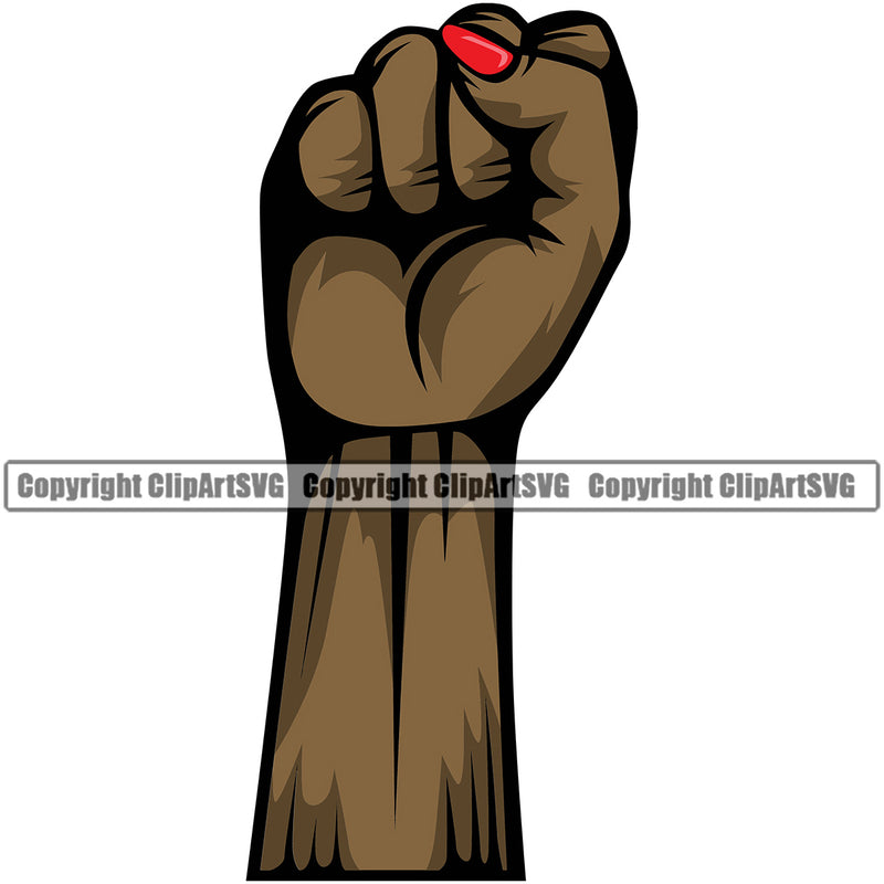 Hand Power Woman Design Element Black African American Finger Gesture Position Hold Grab Object Cartoon Character Mascot Creation Create Art Artwork Creator Business Company Logo Clipart SVG