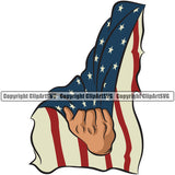 Country Map Nation National Emblem United States Flag Hand Pull Design Element American USA US America Badge Icon Global Official Sign Design Logo Clipart SVG