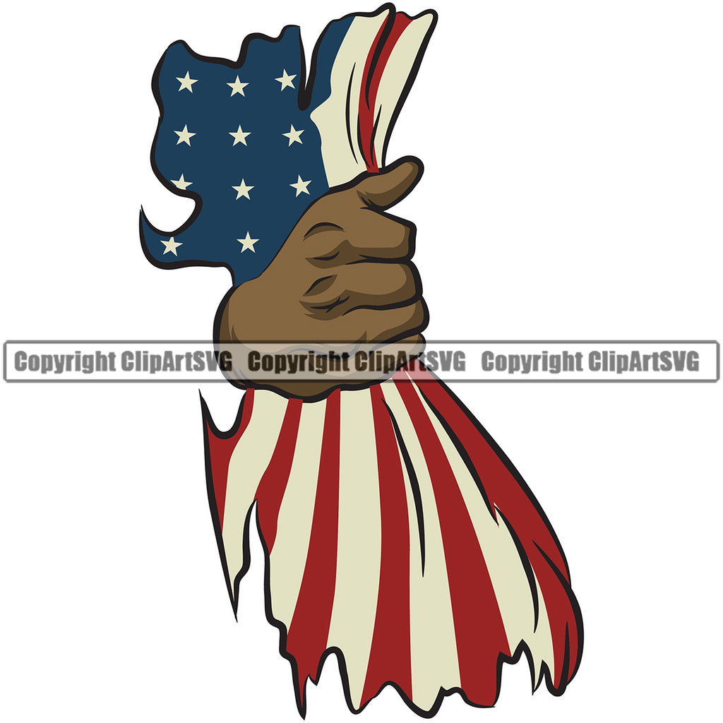 Country Map Nation National Emblem Hand Flag Pull Side Design Element United States Flag American USA US America Badge Symbol Icon Global Official Sign Design Logo Clipart SVG