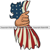 Country Map Nation National Emblem Hand Pull Side Design Element United States Flag American USA US America Symbol Icon Global Official Sign Design Clipart SVG