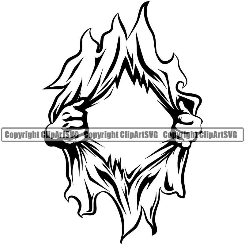 Hand Rip Flag Open Design Element Fist Finger Gesture Position Hold Holding Grab Grabbing Object Cartoon Character Mascot Creation Create Art Artwork Creator Business Company Logo Clipart SVG