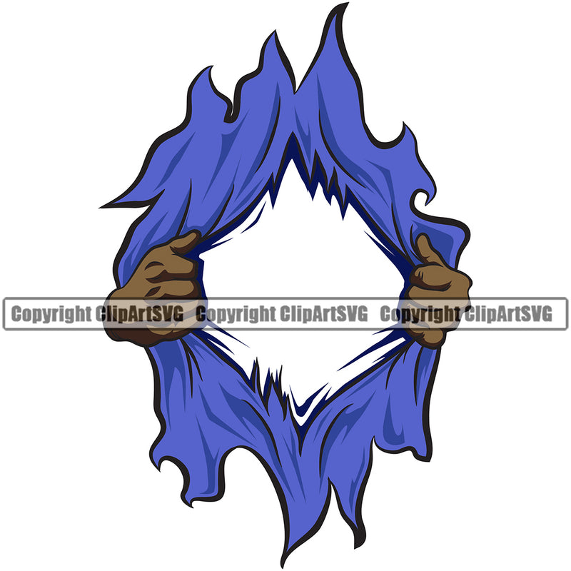 Hand Rip Flag Open Design Element Black African American Fist Finger Gesture Position Hold Holding Grab Grabbing Object Cartoon Character Mascot Creation Create Art Artwork Creator Business Company Logo Clipart SVG