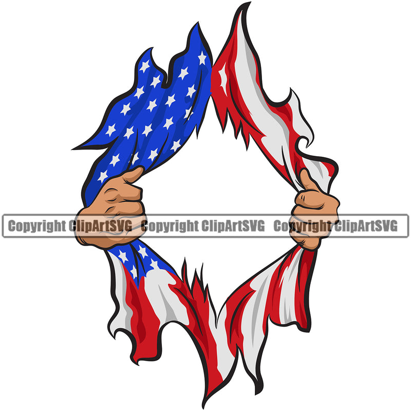 Hand Rip Flag Open Design Element White Caucasian Fist Finger Gesture Position Hold Holding Grab Grabbing Object Cartoon Character Mascot Creation Create Art Artwork Creator Business Company Logo Clipart SVG