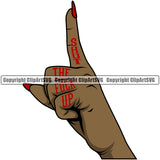 Hand Shut The Fuck Up Text Design Element Black African American Fist Finger Gesture Position Hold Holding Grab Grabbing Object Cartoon Character Mascot Creation Create Art Artwork Creator Business Company Logo Clipart SVG