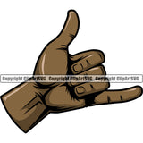 Hand Surfing Sign Design Element Black African American Fist Finger Gesture Position Hold Holding Grab Grabbing Object Cartoon Character Mascot Creation Create Art Artwork Creator Business Company Logo Clipart SVG
