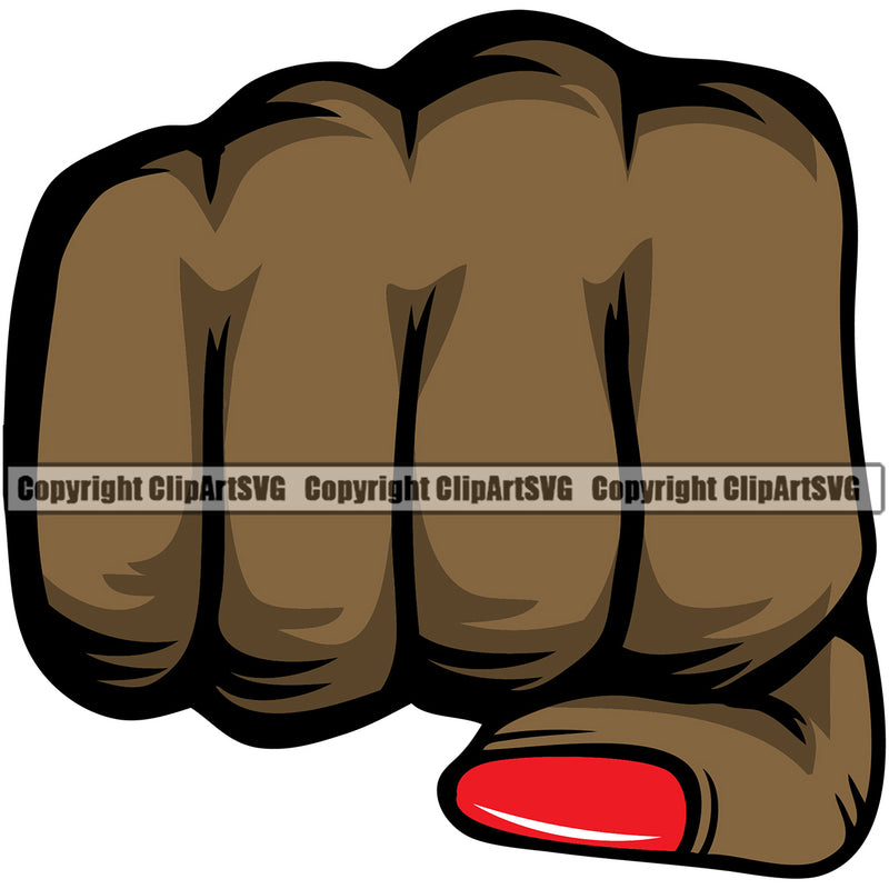 Hand Woman Fist Design Element Black African American Finger Gesture Hold Holding Grab Grabbing Object Character Mascot Create Art Artwork Creator Business Company Logo Clipart SVG