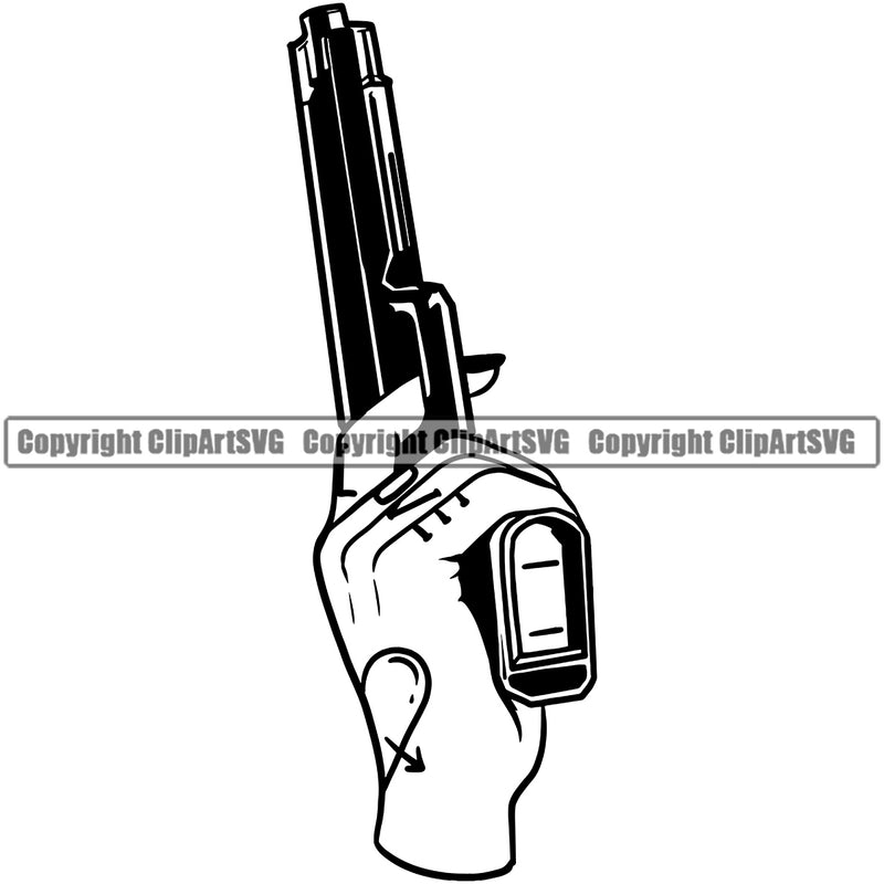 Hand Woman Pistol Tattoo Design Element Fist Finger Gesture Position Hold Grab Object Cartoon Character Mascot Creation Create Art Creator Business Company Logo Clipart SVG