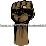 Hand Power Design Element Black African American Fist Finger Gesture Position Hold Holding Grab Grabbing Object Cartoon Character Mascot Creation Create Art Artwork Creator Business Company Logo Clipart SVG