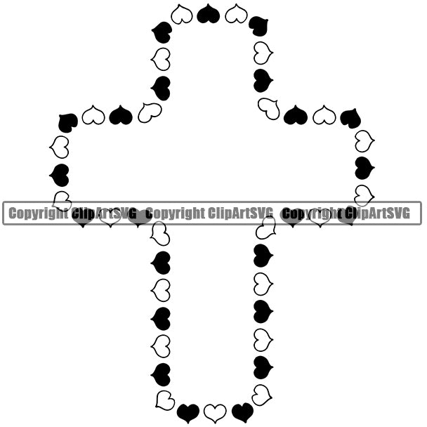 Heart Black And White Color Brush Cross Design Element White Background Outline Background Border Design Element Love Romance Romantic Relationship Family Couple Wedding Logo Clipart SVG