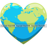 World Beating Heart Icon Earth Heart Royalty Vector Design Element Heart Love Romance Romantic Relationship Logo Family Couple Wedding Clipart SVG