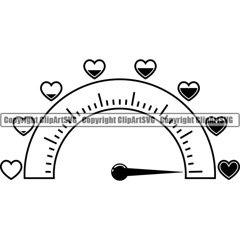 Love Meter Full Heart Of Love On Test Vector Design Element Heart Love Romance Romantic Relationship Logo Family Couple Wedding Clipart SVG