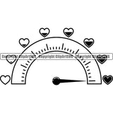 Love Meter Full Heart Of Love On Test Vector Design Element Heart Love Romance Romantic Relationship Logo Family Couple Wedding Clipart SVG