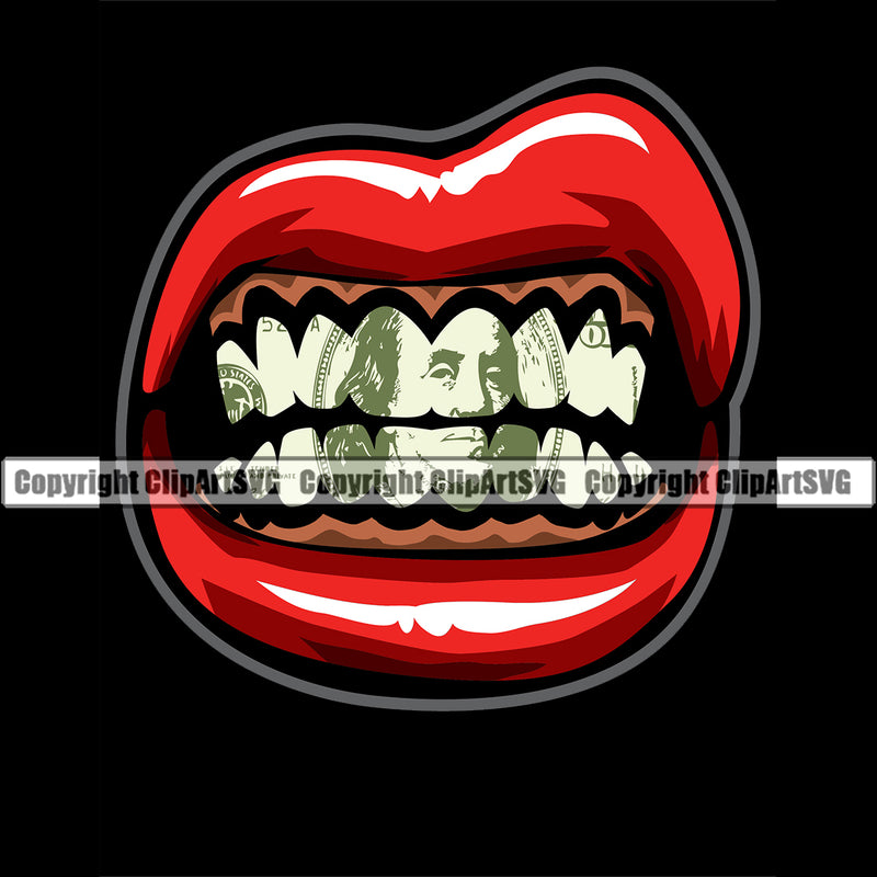 Lips Red Color Black Background Design Element Face Sexy Mouth Position Cartoon Mascot Creation Create Art Artwork Creator Business Company Logo Clipart SVG