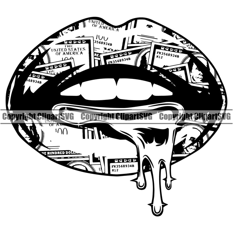 Lips Dripping Design Element Woman Female Girl Lady Face Sexy Mouth Position Character Mascot Creation Create Art Artwork Creator Business Company Logo Clipart SVG