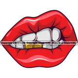 Lips Red Color Gold Teeth Design Element Gangster Grill Thug Mean Mug Bling Sexy Mouth Position Head Cartoon Character Mascot Create Art Business Company Logo Clipart SVG