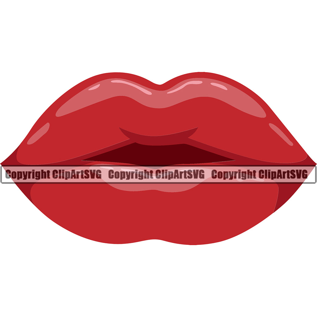 Lips Red Color Design Element Face Sexy Woman Female Girl Lady Position Art Artwork Creator Character Mascot Creation Create Business Company Logo Clipart SVG