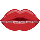 Lips Red Color Design Element Face Sexy Woman Female Girl Lady Position Art Artwork Creator Character Mascot Creation Create Business Company Logo Clipart SVG