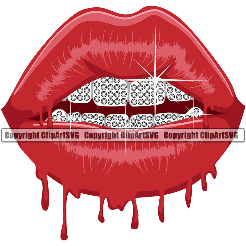 Lips Design Diamond Element Face Sexy Mouth Position Head Cartoon Woman Female Girl Lady Mascot Creation Create Art Artwork Creator Business Company Logo Clipart SVG