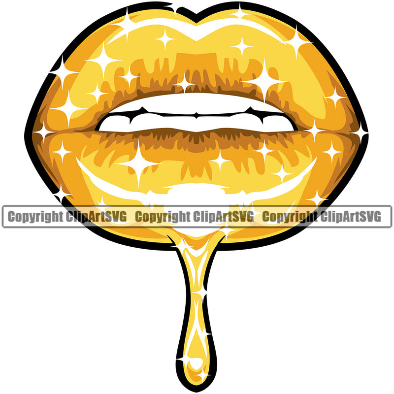 Lips Dripping Design Element White Color Teeth Face Sexy Mouth Position Head Cartoon Character Mascot Creation Create Art Artwork Creator Business Company Logo Clipart SVG