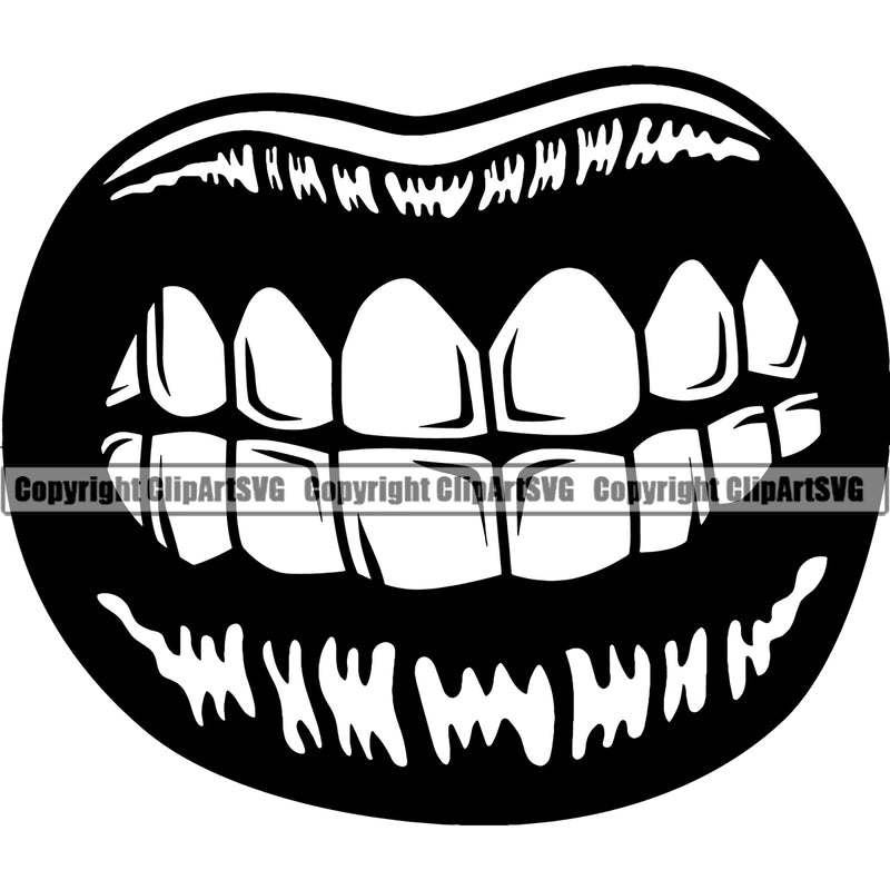 Lips Gold Teeth Design Element Face Sexy Mouth Position Head Cartoon Character Gangster Grill Thug Mean Mug Bling Jewelry Creation Create Art Artwork Creator Business Company Logo Clipart SVG