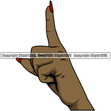 Lips Shh Shhh Finger Be Quite Shut Up Hand Gesture Sign Signal Symbol Hand Sign Black African American Finger Design Element Woman Female Girl Lady Sexy Mouth Position Head Cartoon Character Mascot Create Art Artwork Business Company Logo Clipart SVG