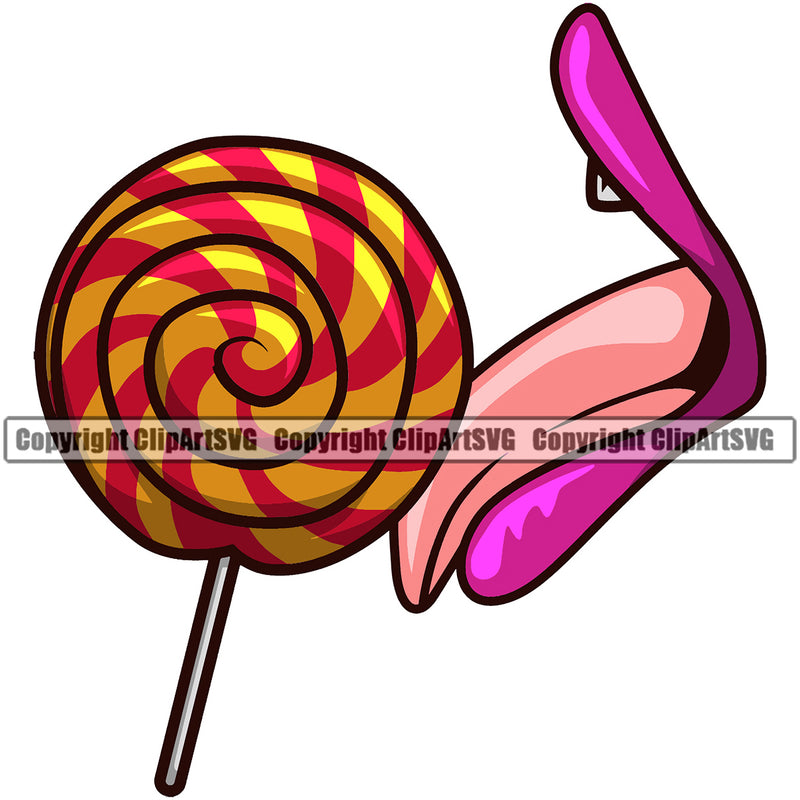 Lips Suck Sucking Lick Licking Candy Lollipop Color Design Element Face Sexy Mouth Position Woman Female Girl Lady Cartoon Character Mascot Creation Create Art Artwork Creator Business Company Logo Clipart SVG