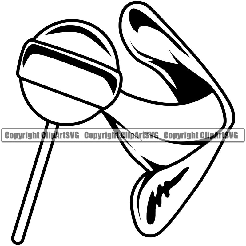Lips Suck Sucking Lick Licking Candy Lollipop Design Element Face Sexy Position Woman Female Girl Lady Cartoon Character Mascot Creation Create Art Artwork Creator Business Company Logo Clipart SVG