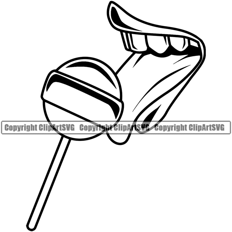 Lips Suck Sucking Lick Licking Candy Lollipop Design Element Face Sexy Mouth Position Woman Female Girl Lady Cartoon Character Mascot Creation Create Art Artwork Creator Business Company Logo Clipart SVG