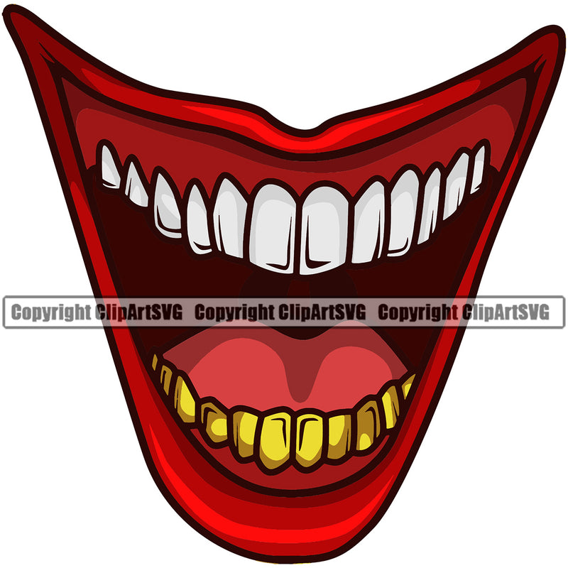 Lips Mouth Bottom Color Design Element Face Evil Sinister Grin Grinning Smile Mouth Position Head Male Man Boy Cartoon Character Mascot Creation Create Art Artwork Creator Business Company Logo Clipart SVG