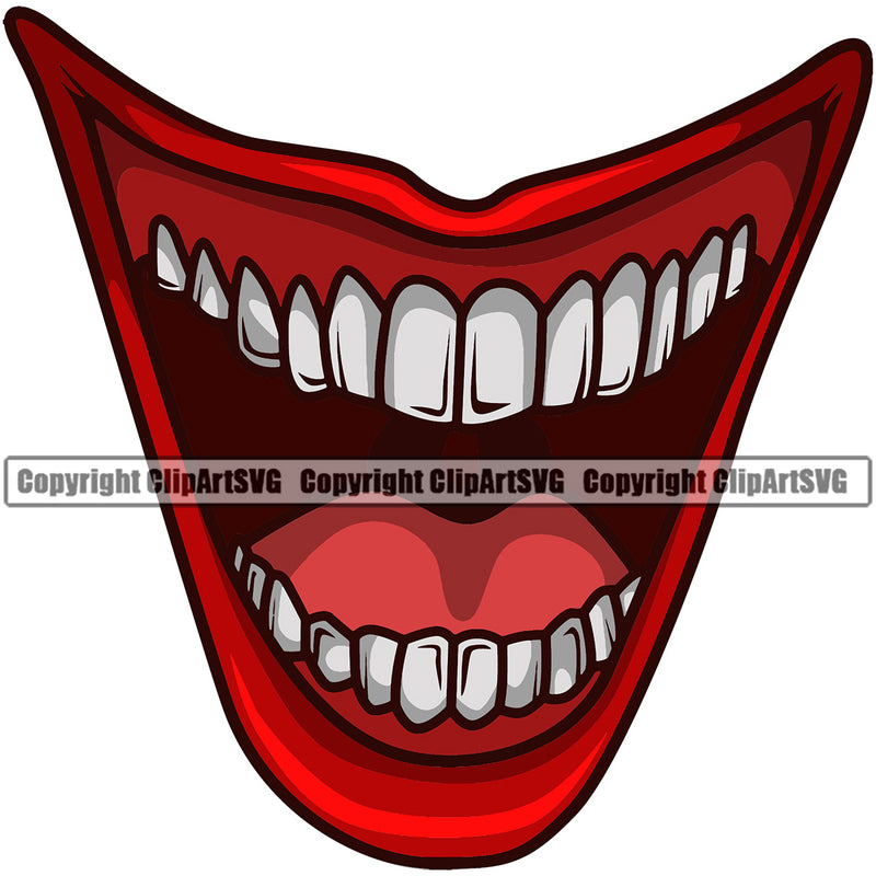 Lips Design Element Face Evil Sinister Grin Grinning Mouth Position Head All Color Cartoon Character Mascot Creation Create Male Man Boy Artwork Creator Business Company Logo Clipart SVG