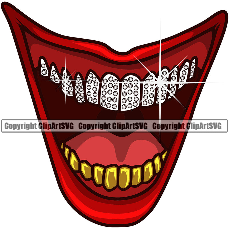 Lips Top Diamond Design Element Face Sexy Mouth Position Head Cartoon Male Man Boy Evil Sinister Grin Grinning Character Mascot Creation Create Art Artwork Creator Business Company Logo Clipart SVG