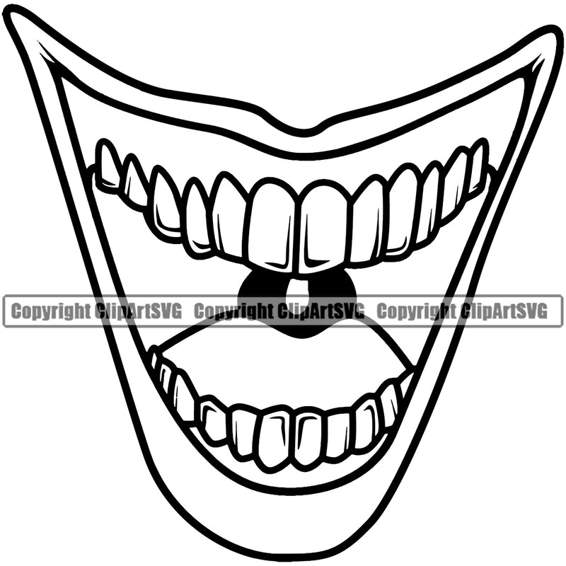 Lips Design Element Face Mouth Position Head Evil Sinister Grin Grinning Cartoon Character Mascot Creation Create Art Artwork Creator Business Company Logo Clipart SVG