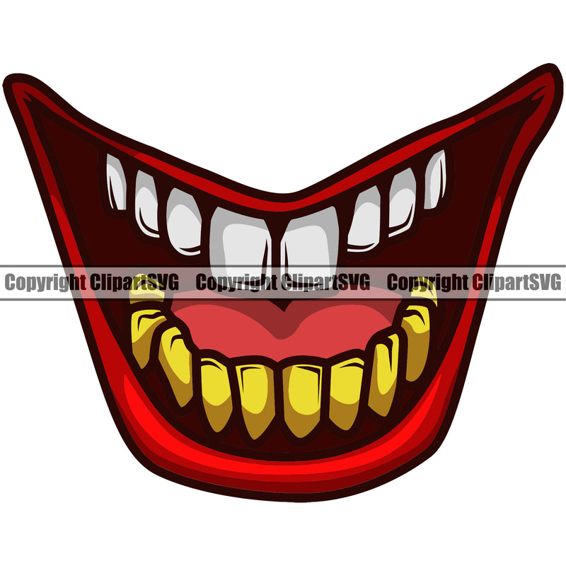 Lips Bottom Gold Color Male Man Boy Design Element Face Mouth Position Evil Sinister Grin Grinning Gangster Grill Thug Mean Mug Bling Cartoon Character Mascot Creation Create Art Artwork Creator Business Company Logo Clipart SVG