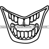 Lips Design Element Male Man Boy Mouth Position Head Cartoon Character Mascot Creation Create Evil Sinister Grin Grinning Artwork Creator Business Company Logo Clipart SVG